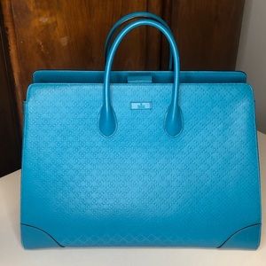 GUCCI Diamanté Leather Weekender Bag